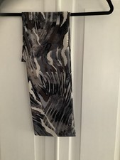 Scarf / Snood Polyester Material New Zebra Design Cream Grey Black Brown