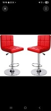 set of 2 red Bar Stools Modena