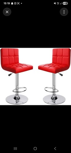 Set red bar stools - set, 2