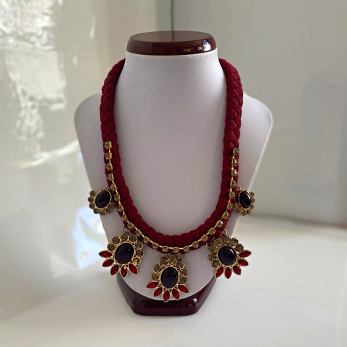 Burgundy cord statement - burgundy,