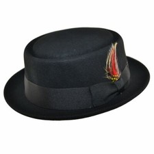 Wool Felt Trilby Pork Pie Hat