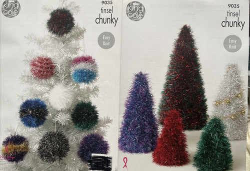 Tinsel christmas trees - trees, +