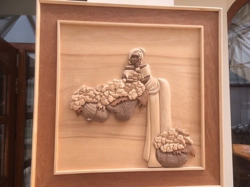 Large wood marquetry - large, picture