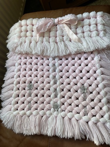 New pink and white pompom - new,