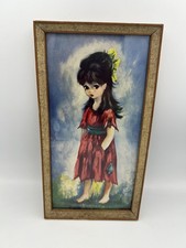 Vintage Framed Print Big Eyed