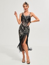 1920s Sequins Fringed Cocktail