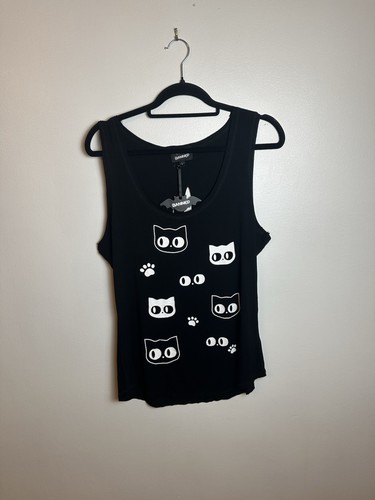 Banned apparel cat vest - cat, goth