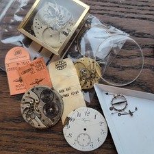 Vintage Longines Lot of wrist and Pocket Watch Parts for Watchmakers (CR102)