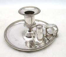 Good Mid 19th Century Silver Plated Chamber Candlestick - Elkington Mason