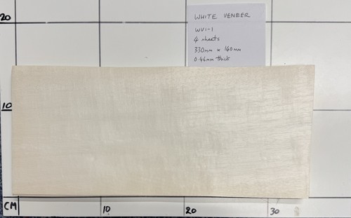 White veneer sheets 33cm - white, 4