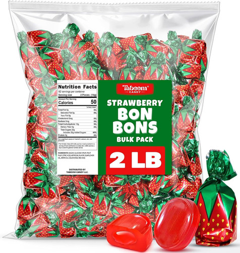 Strawberry filled hard candy - filled,