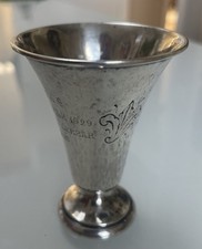 ERIKSSON 1927 Antique Swedish Hallmarked Solid Sterling Silver 925 Goblet Beaker