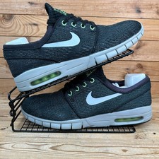 Nike Trainers Mens UK 11 SB Stefan Janoski Max Black Reptile Mesh Skater Shoes