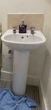 Small Basin and Pedestal 445cm including taps and waste 