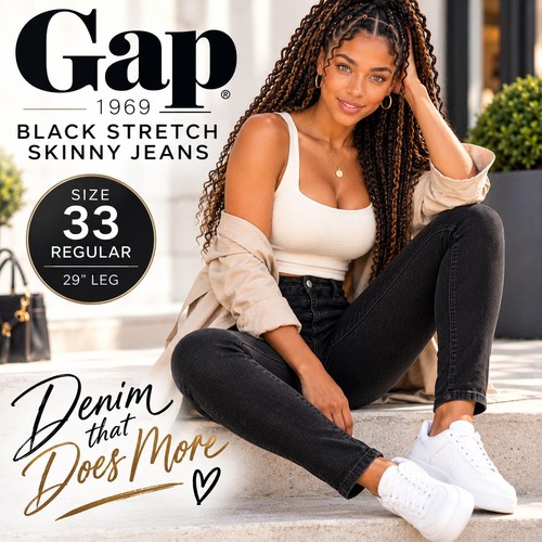 Gap 1969 womens black stretch - gap,