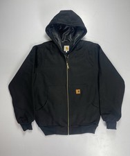 Men’s Black Carhartt Rework Style Active Jacket Size Large