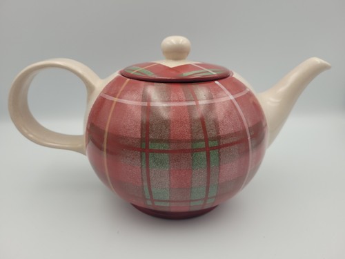Anta pottery teapot red green - teapot,