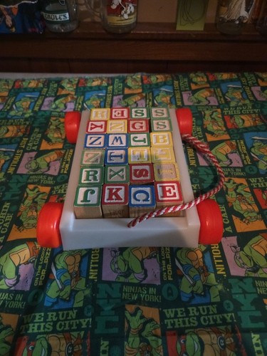 Wooden alphabet blocks pull - alphabet,