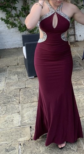 Tiffanys burgundy prom - burgundy, dress