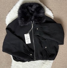 ZARA BOMBER JACKET WITH FAUX