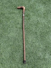 Unusual Rare Antique  Rustic Hedge Wood Walking Stick / Cane Root Ball Top