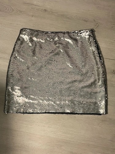 Mango silver sequin - sequin, skirt