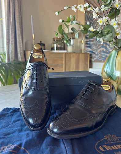 Barker black leather full - barker,