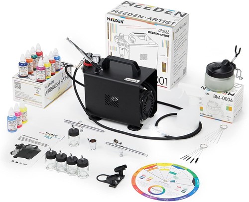 Airbrush kit with compressor - airbrush,