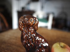 Treacle Glaze Staffordshire Dog Of Small Proportions