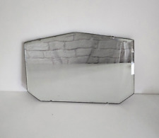 Vintage bevelled glass mirror rare shape medium size 