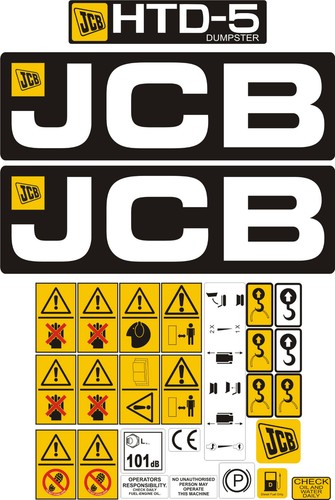 Jcb htd dumpster decal set - jcb, htd-5