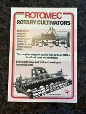 Rotomec Cultivator Leaflet.. 1980s Classic Tractor Rotovator Roterra Crumbler