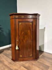 Victorian Mahogany Inlaid Corner Cupboard