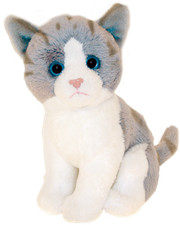 6.5" Grey Tabby Cat teddy