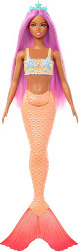 Barbie mermaid doll - with, pink