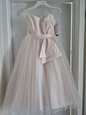 Blush Pink Tea Length Wedding Dress Size 12