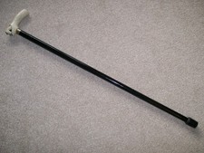 Beautiful Unusual 3 Horse Head Handle Walking Stick Black Shank 44J