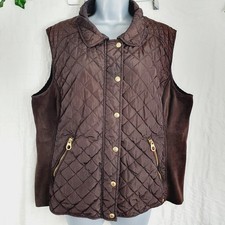 JOULES Braemar Country Quilted Gilet - Womens UK 20 - Brown Body Warmer