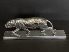 Metal Silver Jaguar Ornament