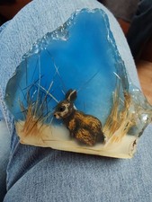 Clear Acrylic/Resin 3D Sculpture Rabbit Design From Lochaber Studios