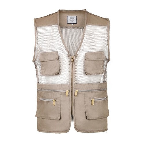 Men multi pockets waistcoat - pockets,