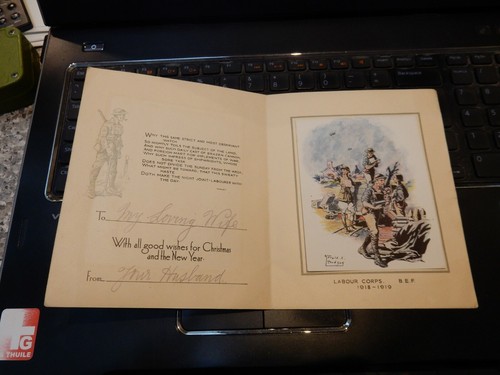 Ww1 christmas card labour - christmas,