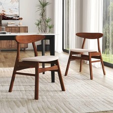 2 X Solid Wood Dining Chairs