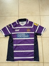 Wigan Warriors Rugby Super League Away Shirt 2014 ISC Medium M Jersey Purple Top
