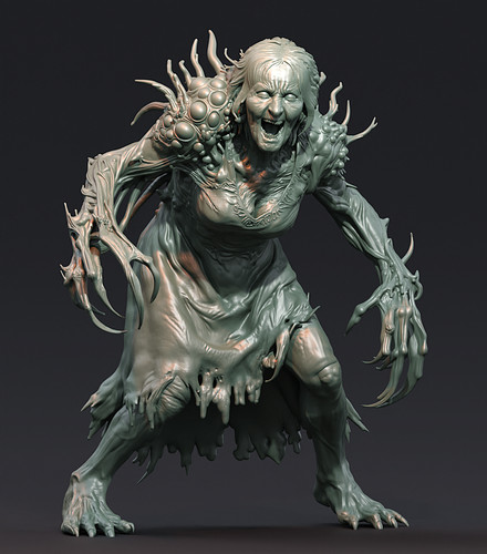 Zombie witch hag 54mm - zombie,