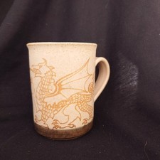 Lovely Welsh Haverfordwest  Pottery Stoneware Dragon Mug, Perfect. Condition 