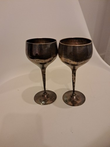Pair epns goblets inches - epns,