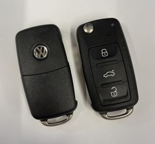 VOLKSWAGEN 3 BUTTON REMOTE FLIP KEY FOB GOLF POLO ETC! TESTED 5K0 837 202 Q