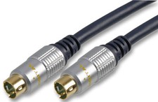 Premium 2m S-VIDEO Cable SVHS S Video - Fully screened and Gold Plated 2 Metre