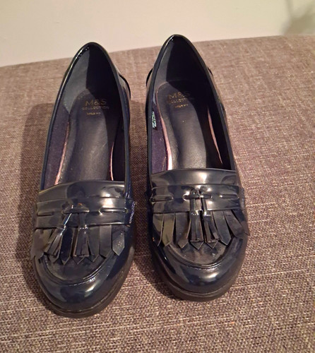 Marks spencer navy patent - &,